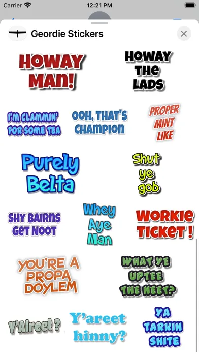 Capturas de pantalla de Geordie Stickers