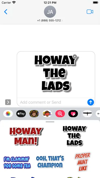 Capturas de pantalla de Geordie Stickers