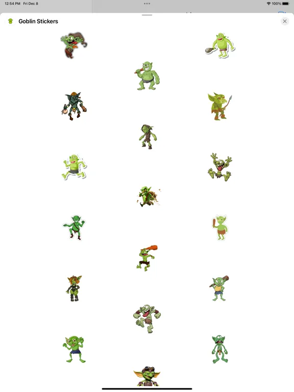 Goblin Stickers iPad  स्क्रीनशॉट