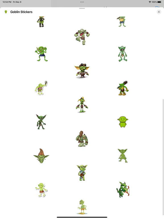 Goblin Stickers iPad  स्क्रीनशॉट