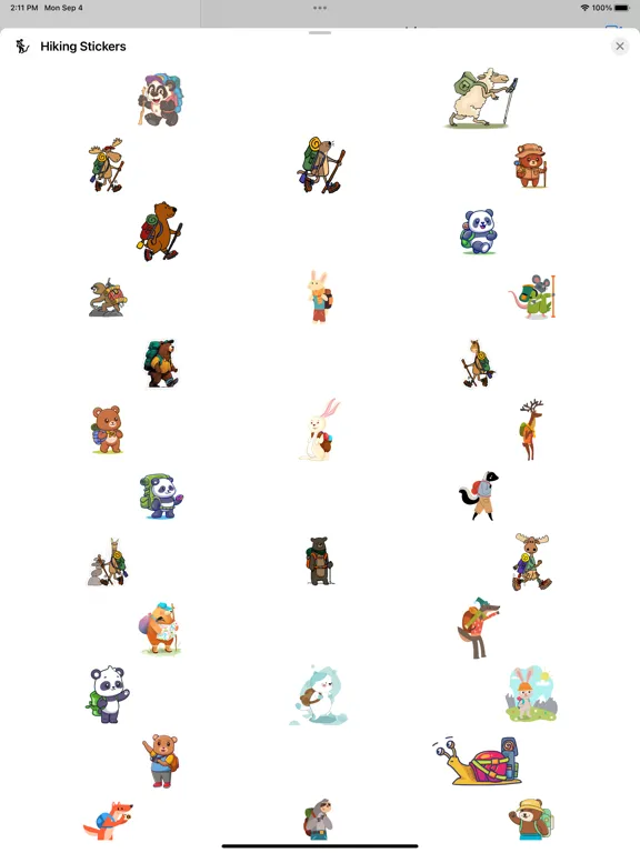 Hiking Stickers iPad  স্ক্রিনশট