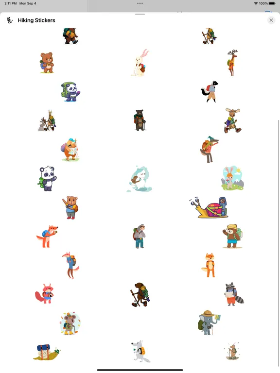 Hiking Stickers iPad  স্ক্রিনশট