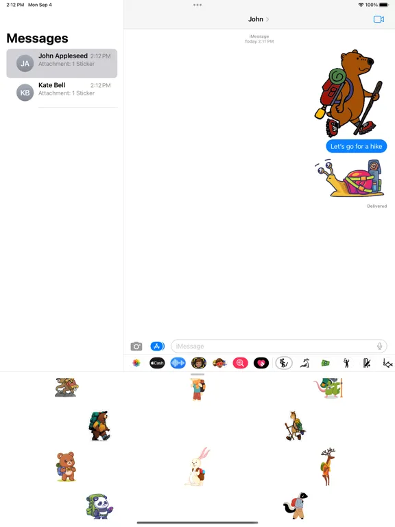 Hiking Stickers iPad  স্ক্রিনশট