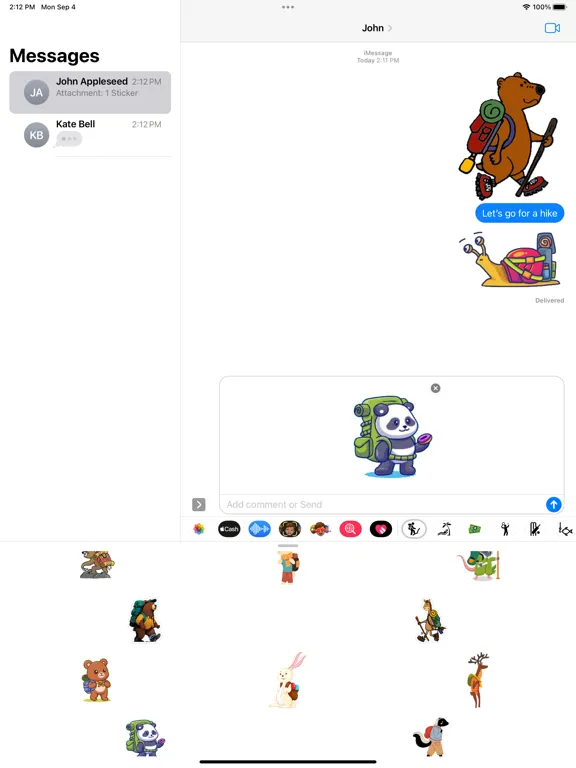 Hiking Stickers iPad  স্ক্রিনশট