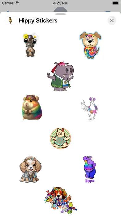 Zrzuty ekranu Hippy Stickers