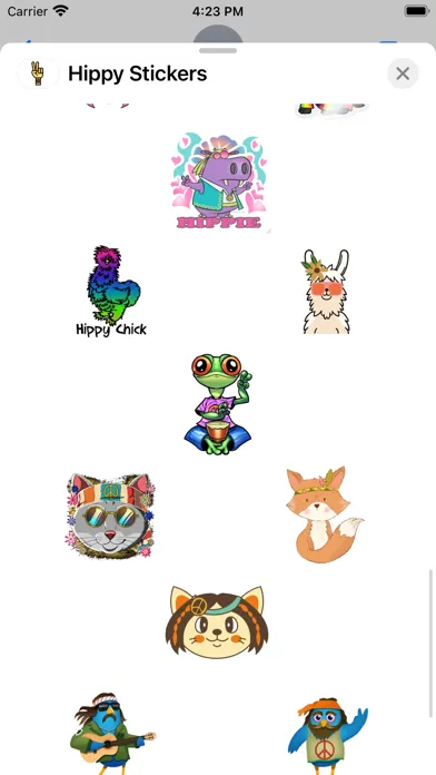 Zrzuty ekranu Hippy Stickers