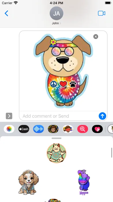 Zrzuty ekranu Hippy Stickers