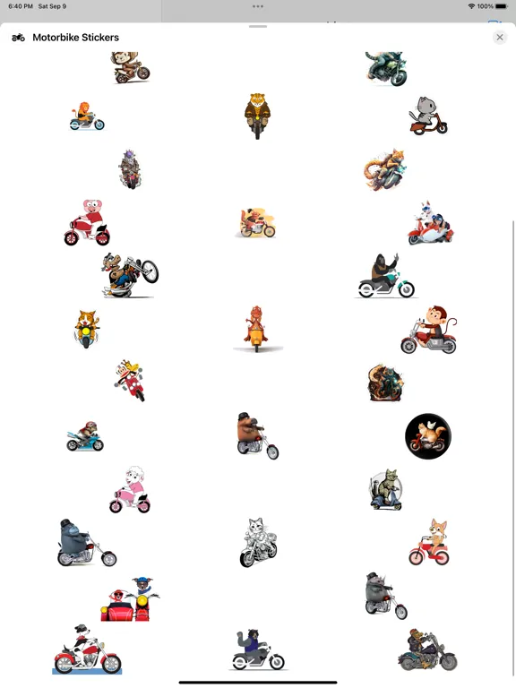 Zrzuty ekranu Motorbike Stickers iPad 