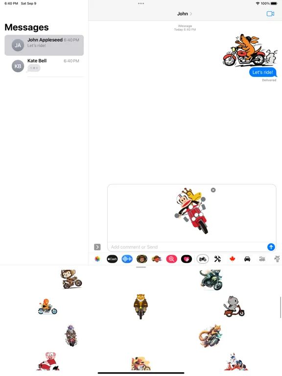 Zrzuty ekranu Motorbike Stickers iPad 