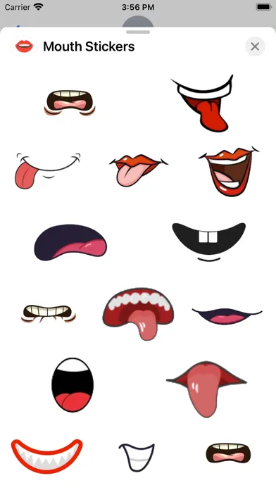 Capturas de tela do Mouth Stickers
