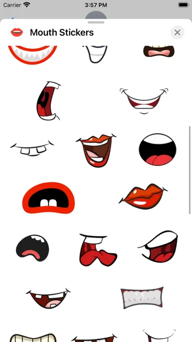 Capturas de tela do Mouth Stickers