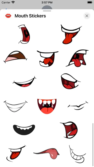 Capturas de tela do Mouth Stickers