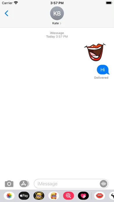 Capturas de tela do Mouth Stickers