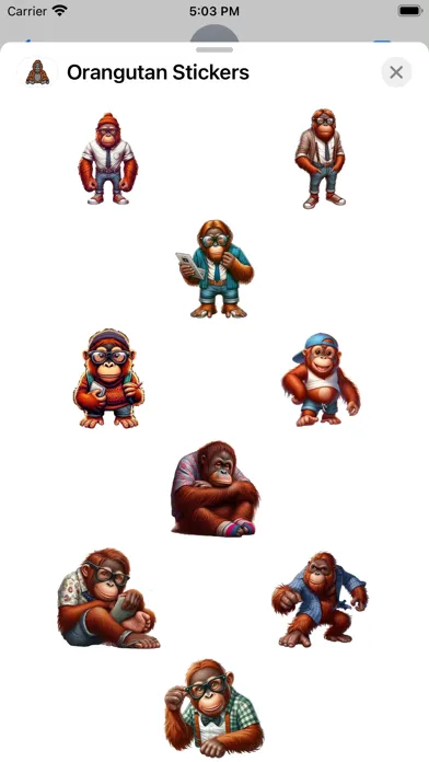 Orangutan Stickers スクリーンショット