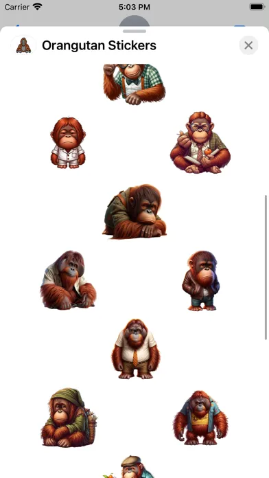 Orangutan Stickers スクリーンショット