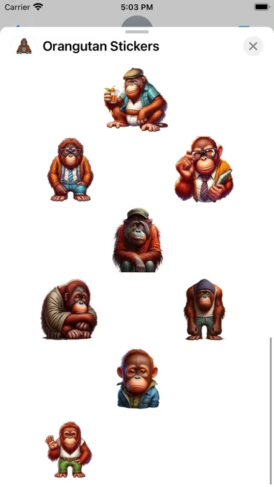 Orangutan Stickers スクリーンショット