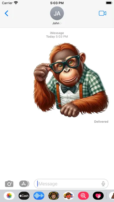 Orangutan Stickers スクリーンショット