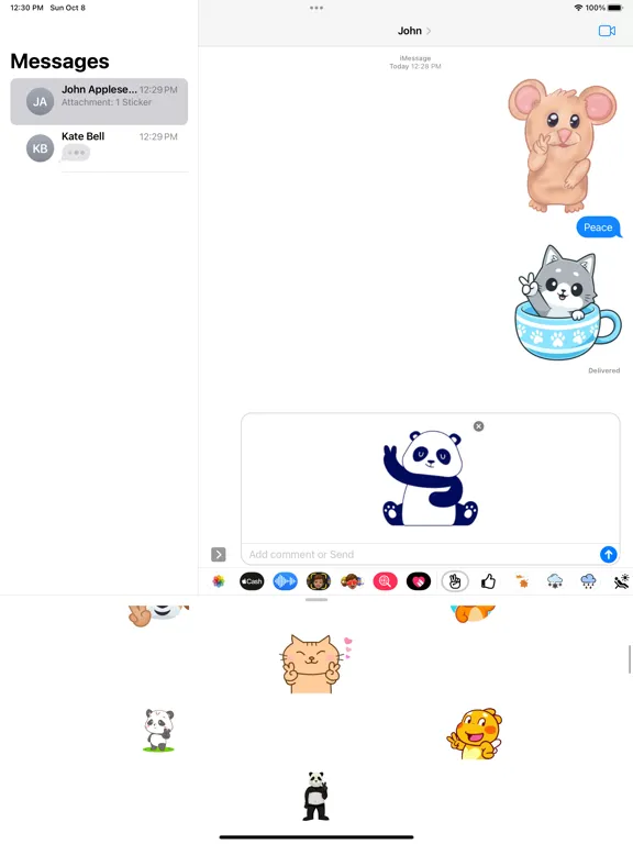 Peace Stickers iPad  Screenshots