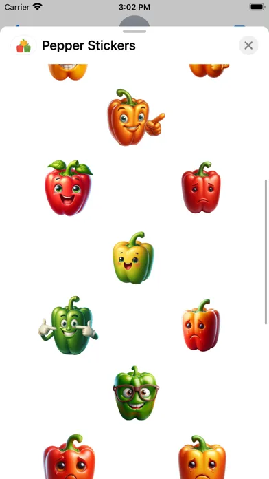 Ảnh chụp màn hình của Pepper Sticker