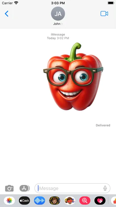 Ảnh chụp màn hình của Pepper Sticker