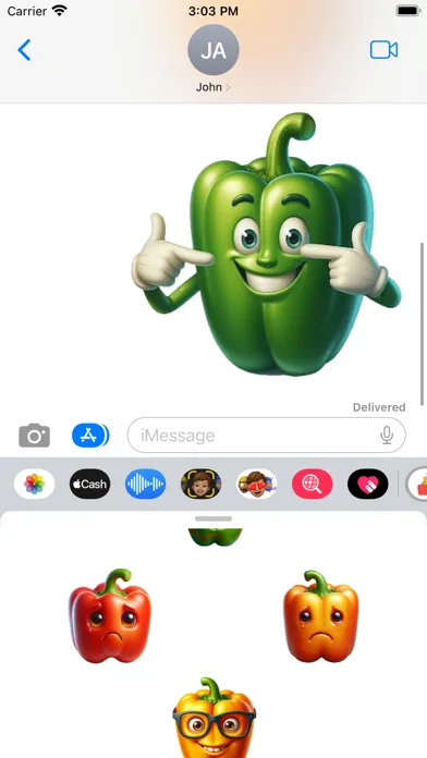 Ảnh chụp màn hình của Pepper Sticker