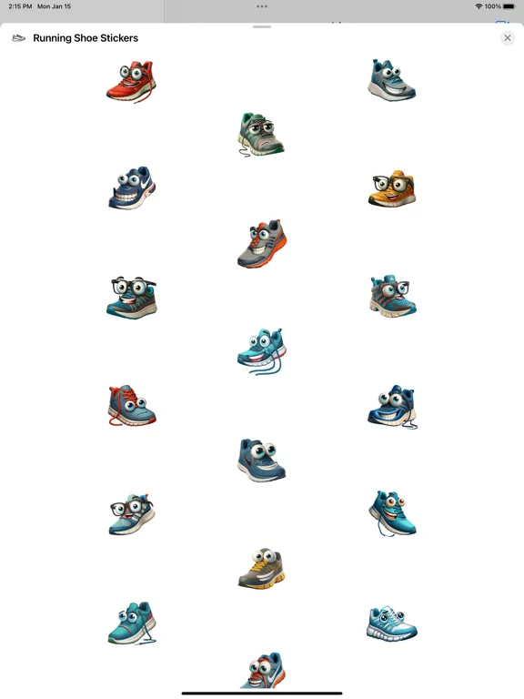 Running Shoe Stickers iPad  스크린샷