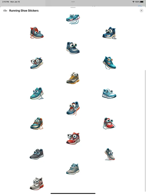 Running Shoe Stickers iPad  스크린샷
