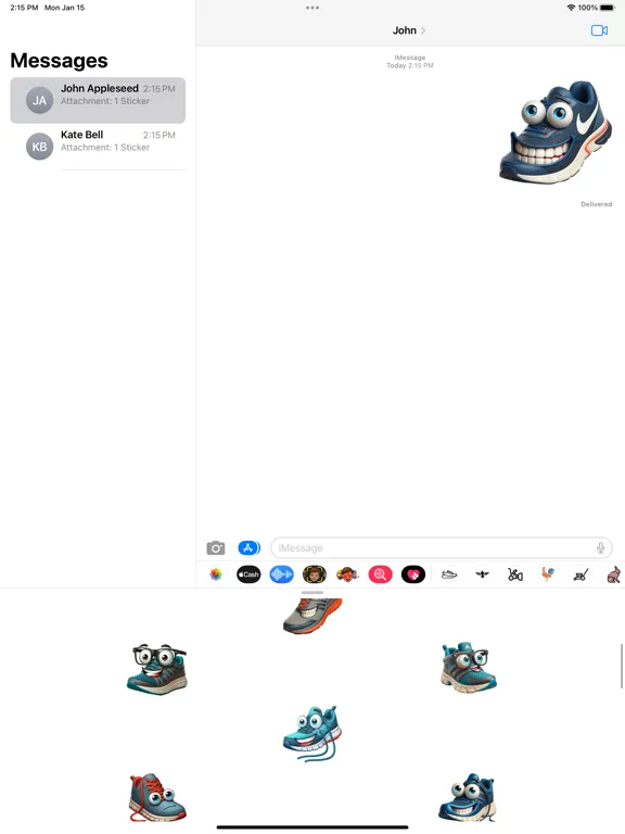Running Shoe Stickers iPad  스크린샷
