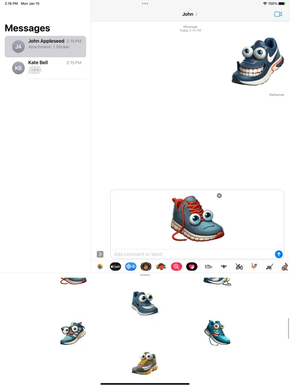 Running Shoe Stickers iPad  스크린샷