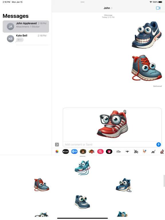 Running Shoe Stickers iPad  스크린샷
