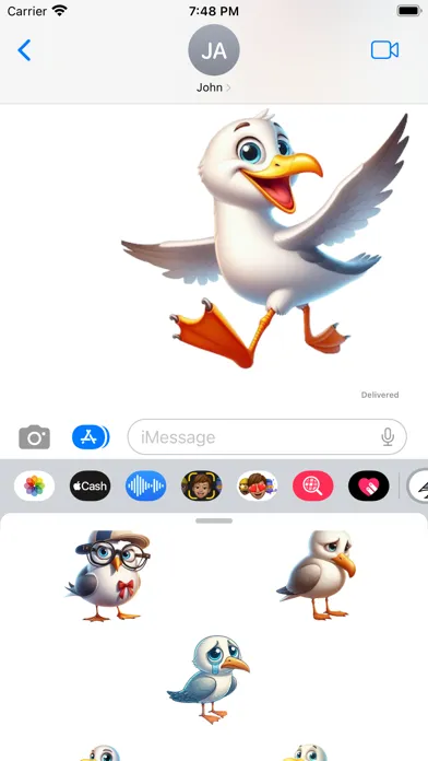 Seagull Stickers سکرین شاٹس