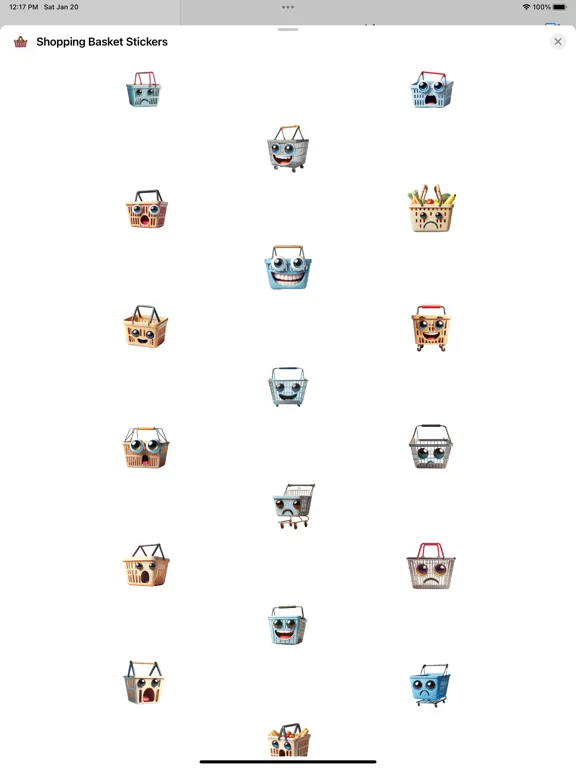 Shopping Basket Stickers iPad  سکرین شاٹس