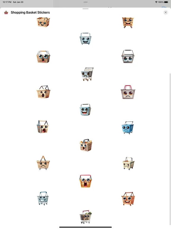 Shopping Basket Stickers iPad  سکرین شاٹس