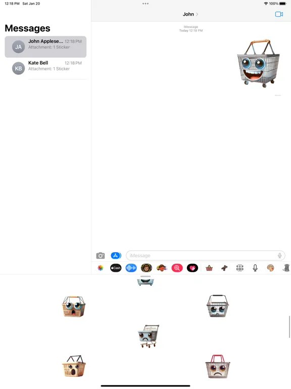 Shopping Basket Stickers iPad  سکرین شاٹس