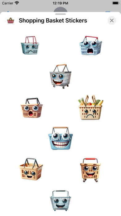 Shopping Basket Stickers سکرین شاٹس