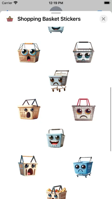 Shopping Basket Stickers سکرین شاٹس