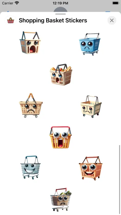 Shopping Basket Stickers سکرین شاٹس