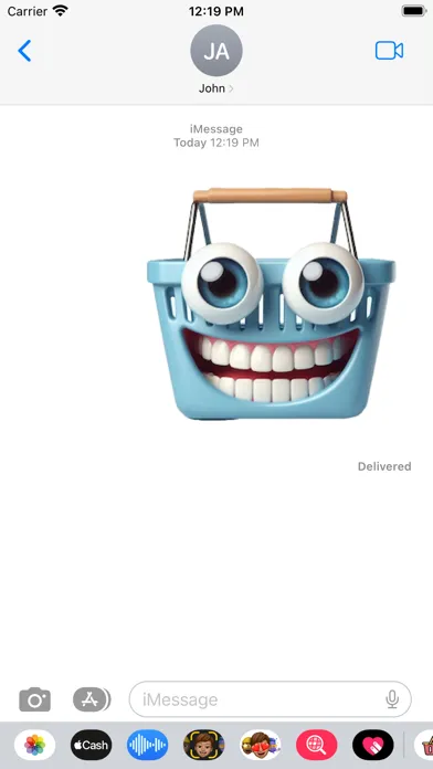 Shopping Basket Stickers سکرین شاٹس