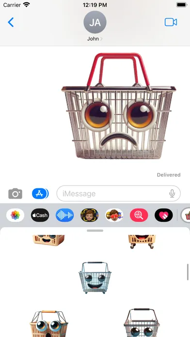 Shopping Basket Stickers سکرین شاٹس