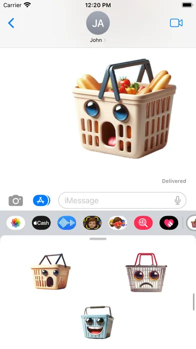 Shopping Basket Stickers سکرین شاٹس