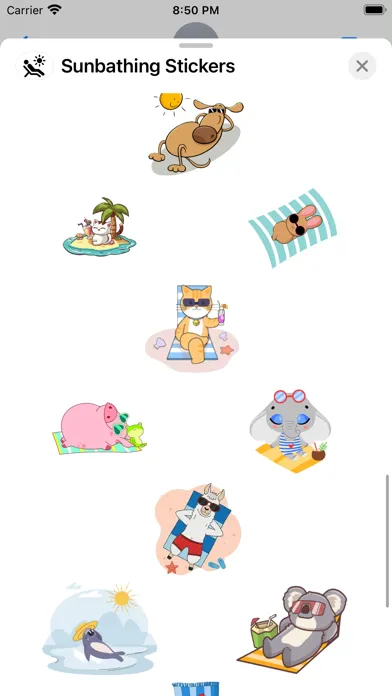 Sunbathing Stickers Screenshots