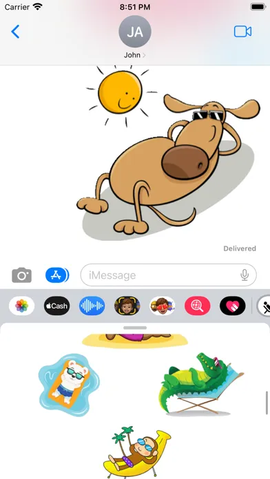 Sunbathing Stickers Screenshots