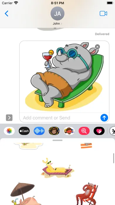 Sunbathing Stickers Screenshots