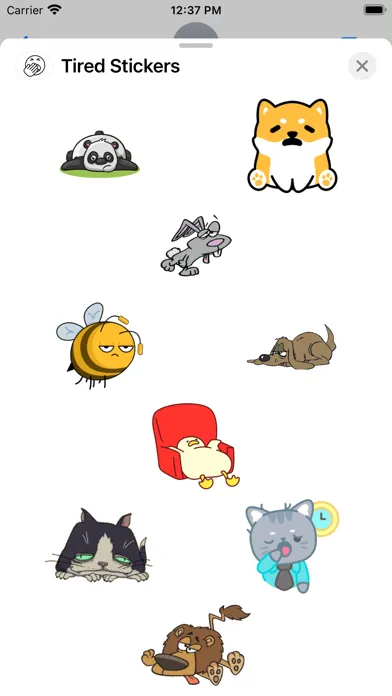 Tired Stickers應用截圖