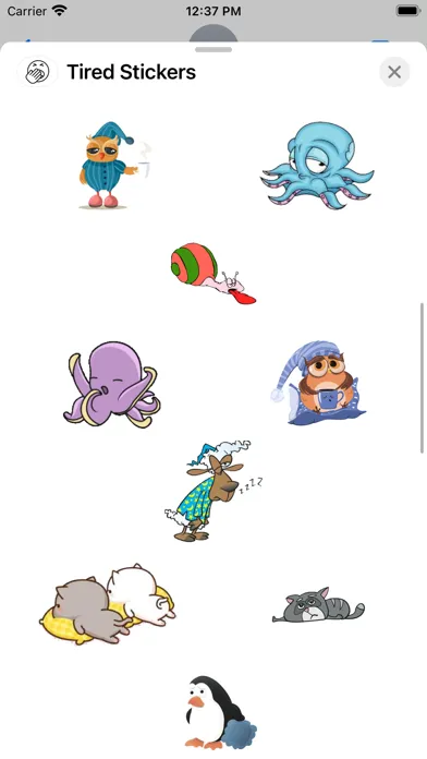 Tired Stickers應用截圖