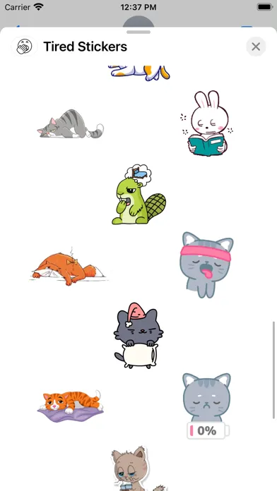 Tired Stickers應用截圖