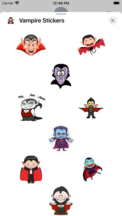 Tangkapan layar Vampire Stickers