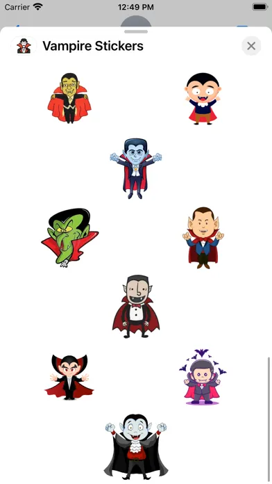 Tangkapan layar Vampire Stickers