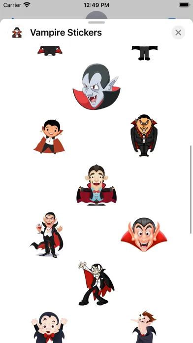 Tangkapan layar Vampire Stickers