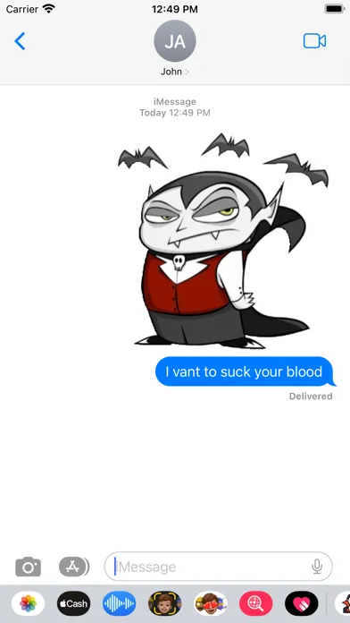 Tangkapan layar Vampire Stickers